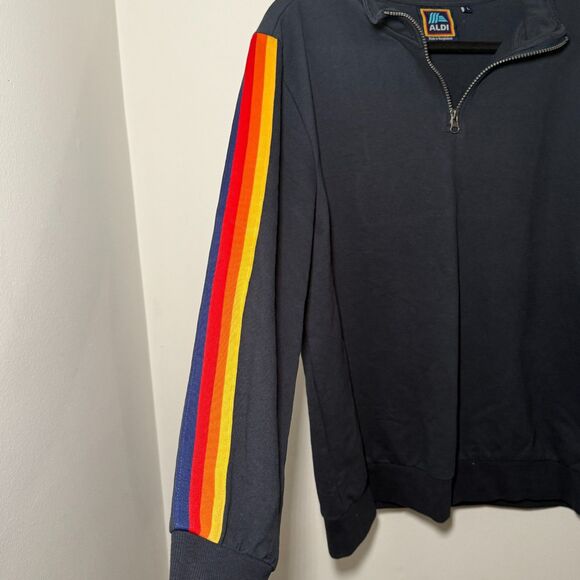 Aldi Gear Capsule Collection Navy 1/4 Zip Jacket Pullover Shirt Adult L Grocery - Picture 4 of 5